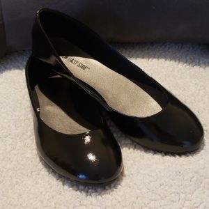 Leather Black Flat NWOB!